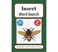 Insect Word Search: Word Searches with Easy to Read Print about Insects, Bugs, Butterflies and More 6x9 inches, 110 pages | 50+ Puzzles … Gift for Holidays, Vacations and Free Time