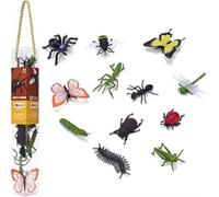 MOJO - Insects and Spider Mini Worlds Tube Playset 12pcs Spiders, Bugs, Butterflys, Dragonfaly, Beetle, Tarantula, Ladybug, Caterpillar, Grasshopper, Praying Mantis | Insect Collection