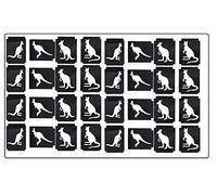 Insects Animals and Birds Tattoo Glitter Stencils Collection (Kangaroo Tattoo Stencils)