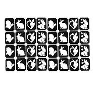 Insects Animals and Birds Tattoo Glitter Stencils Collection (Rabbit Tattoo Stencils)