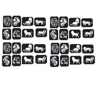 Insects Animals and Birds Tattoo Glitter Stencils Collections (Lion Glitter Tattoo Stencils)