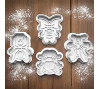 Insects Bugs Cookie Cutter & Stamp Set Baking Tools for Cookies, Fondant, Biscuits, Pastry, and Cake Decorating