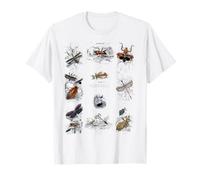 insects Collection Species Bugs Vintage Entomology T-Shirt
