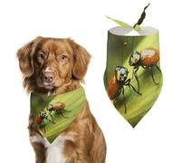 Insects Love Dog Bandana Washable & Adjustable Triangle Scarf, Breathable Pet Scarf for Small Medium Large Pets, Cute Fashion Pet Accessory
