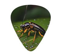 Insects on leaves Guitar picks, 12-pack of wear-resistant guitar picks for guitar, bass, electric guitar, ukulele, thin, medium and heavy