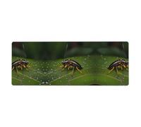 Insects on Leaves Large Mouse Pad, Extended Gaming Mousepad,Non-Slip Rubber Base Keyboard Mat31.5x11.8 Inch,XLfor Office Home