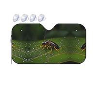 Insects on Leaves Small Car Windshield Sunshade - Quick Cooling in The car in Summer, Portable Storage Sunshade