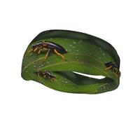Insects on Leaves Sports Headband - for Running, Cycling, Yoga and Fitness