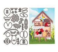 Insects Patchwork Ladybugs Die Cuts for Card Making, Patchwork Bees Metal Cutting Dies for Paper Scrapbooking, DIY Stencils for Album Party Wedding Festivals Decoration