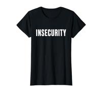 Insecurity Backside Funny Pun Sarcastic Security Costume Value Graphic T-Shirt, Women, Black, XL