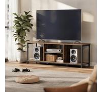 Insel Industrial TV Stand for 65 Inch TVs Rustic Brown Black 147cm