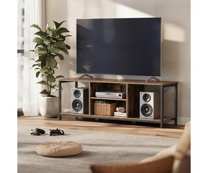 Insel Industrial TV Stand for 65 Inch TVs Rustic Brown Black 147cm