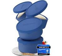 Inselkrone Pizza Ball Box with Lid, Set of 4, Perfect as a Pizza Box, Fermentation Box and Dough Box, Up to 350 g, Pizza Dough Box, Durable Non-Stick Silicone, Ideal as Pizza Accessories, Dishwasher