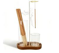 Insence Holder,2-in-1 Wooden Upside Down Insence Burner,Incense Stick Holder with Removable Glass Ash Catcher for Yoga,Spa,Tea,Meditation,Home Decor,Relaxation