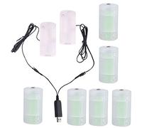 INSEOWI 2in1 USB to 1.5V 3V 4.5V 6V D Battery Cable Replace 1-4pcs Size D Cell Batteries for Clocks Remotes Toys Lamps