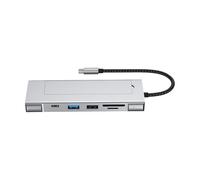 INSEOWI 8 In1 USB Hubs for HDDs Expansion Supporting Fast Speed 10Gbps USB 3.2 Data Transfer Multiple Port Including a C HDTV Ethernet and Card Reader Heat Dissipation Dock