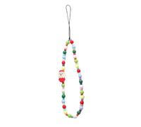INSEOWI Acrylic Phone Chain Pendant Christmas Beaded Telephone Lanyard Cellphone Rope Fashion Keyring For Women Jewelry Beaded Mobile Fashionable Unisex Keychain Earphone Decoration Full Gift