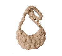 INSEOWI Armpit Bag Large Capacity Shoulder Versatile Travel Solid Color LeisureCrossbody Pleated Cloud Underarm Versatile Single Shoulder Bag