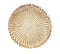 INSEOWI Clear Glass Plates Pillar Candleholder Round Dish for Snacks Jewelry Bathroom Table Centerpieces Decors Glass Pillar Holders