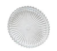 INSEOWI Clear Glass Plates Pillar Candleholder Round Dish for Snacks Jewelry Bathroom Table Centerpieces Decors Glass Pillar Holders