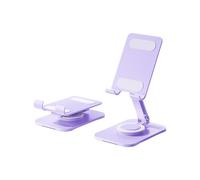 INSEOWI Double Angles Adjustable Foldable Phone Holder Desktop Stand Anti Slip Silicone Base Carbon Steel Alloy for Tablets Devices Heavy Duty Foldable Phone Mount