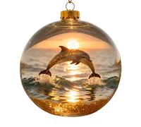 INSEOWI Elegant Wildlife Acrylic Round Balls Hanging Ornament Christmas Home Decor & Collectible Surprises Festives Room Decoration