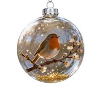 INSEOWI Elegant Wildlife Acrylic Round Balls Hanging Ornament Christmas Home Decor & Collectible Surprises Festives Room Decoration