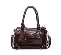 INSEOWI Fashionable Retro Shoulder Bag Soft Suedes Fabric Elegant Carry Methods Roomy Interior Perfect for Autumn Winter Season Adjustable Strap Suedes Bag