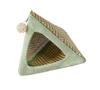 INSEOWI Hanging Bird Nest For Parrots Triangular Shape Cooling House Swing Tent Breathable Fabric Decorative Cage Accessories Space Saving Bird Nest Ornament