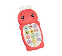 INSEOWI Kids Interactive Bunnies Shape Music Phone Toy with Bilingual Design for Entertaining Education Toddler Language Learning Bilingual Bunnies Shape Phone Toy