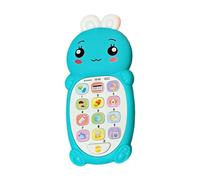 INSEOWI Kids Interactive Bunnies Shape Music Phone Toy with Bilingual Design for Entertaining Education Toddler Language Learning Bilingual Bunnies Shape Phone Toy