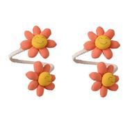 INSEOWI Not Drilling Drapery Holdbacks Holder Curtain Tiebacks Flower Window Bind Clips Decorative Curtains Holdbacks Tiebacks