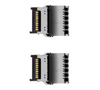 INSEOWI Space-Saving 90° USB 3.2 Adapter Male To Female 20Gbps High-Speed Motherboard Front Panel Wiring Internal PC Case Cable Management Adapter