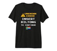 Insert Biltong Retro Funny Error South Africa Braai Dad Joke Premium T-Shirt