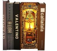 Insert - Book Kit, Bookend | Wooden Puzzle Booknook, Decoration for Home Office DIY Art Decorative s Decoration