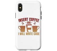 Insert Coffee And I Will Write Code Coder Case for iPhone X/XS