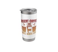 Insert Coffee and I Will Write Code Coder Stainless Steel Insulated Tumbler