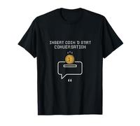 Insert Coin To Start Conversation Arcade Style Graphic T-Shirt