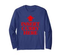 Insert Curry Here Funny Arrow Foodie Indian Lanka Food Humor Long Sleeve T-Shirt