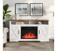Insert Electric Fireplace TV Stand with Timer and Remote