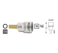 HAZET 8801K-5 Hexagon Profile Screwdriver Socket - CVD-Tin Coated