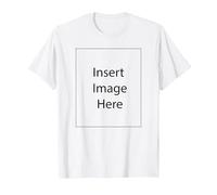 Insert Image Here Funny Ironic Gag T-Shirt, Men, White, Small