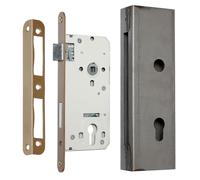 Insert Lock 90 / 50 Door Lock Gate Lock With Lock Box 250 X 80 X 40 Mm