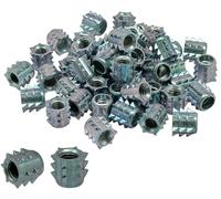 Insert Nuts for Wood Made in Japan, M3 x 5.5mm A-Type (Hammer-in, Non-Flanged), Threaded Inserts for RTA Furniture, 50 pcs/Pack