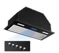 Insert Range Hood 24Inch, Built-in Kitchen Hood with 353 CFM, 3-Speed Vent Hood with Push Button Control LED Lights, Metal Filter, Suitable for Home kitchen, Compact Kitchen, Apartments