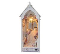 Insert - Romantic House 3D Kit with LED Light | Miniature Room Model DIY Wooden Decoration Bookends Lighting for Shelf, Accent Me