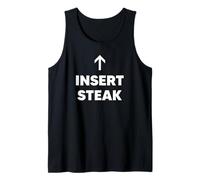 Insert Steak Funny BBQ Grilling Humor Arrow Tank Top