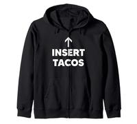 Insert Tacos Funny Arrow Taco Lover Zip Hoodie
