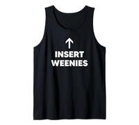 Insert Weenies Funny Arrow Hot Dog Tank Top