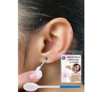 Insertable Piercing Cleaners Sturdy Tips Push Out Gunk, Odors; Cleans in Seconds Multiple Piercings. Soothe Irritation One Swipe Right Through Easy Use for Maintaining Piercings By SWABX - 2 Count